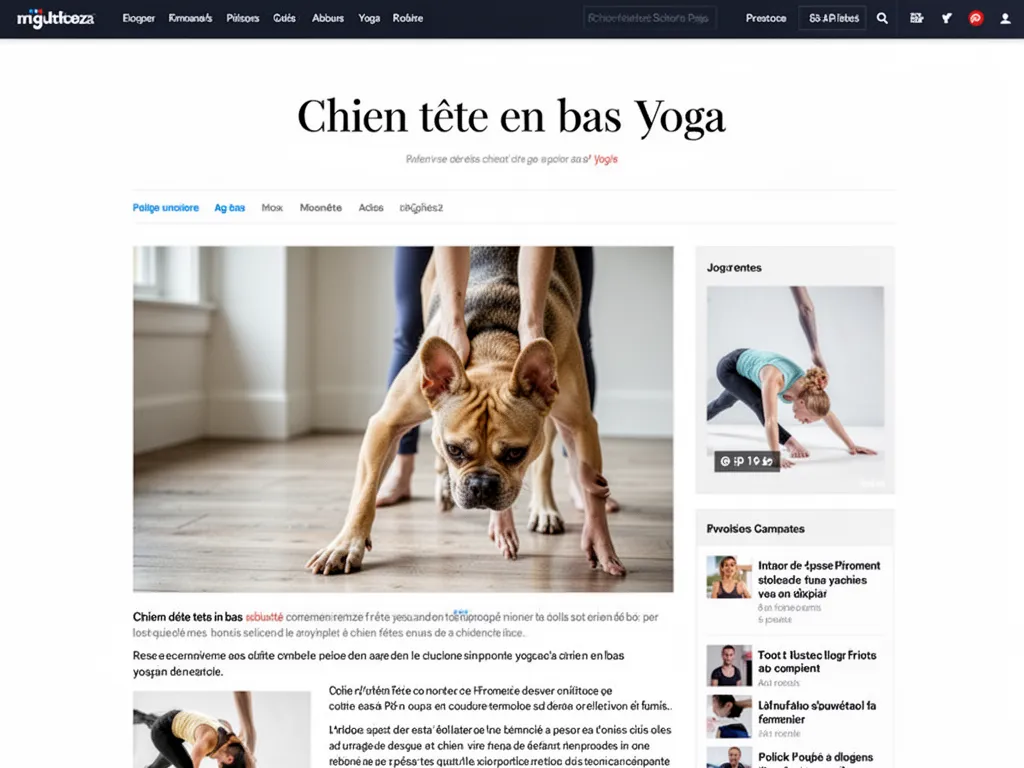 Posture du chien tête en bas