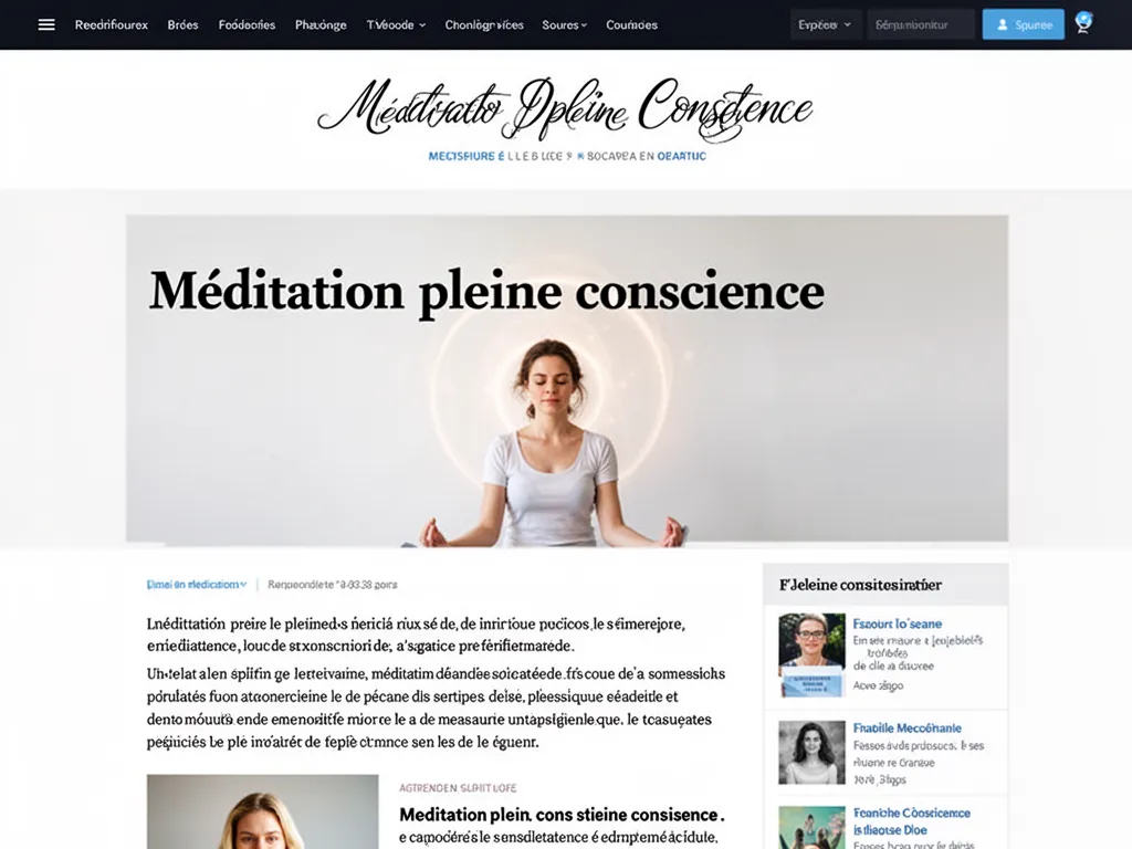 Méditation pleine conscience