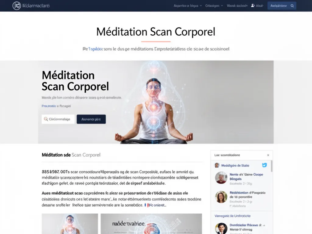 Méditation scan corporel : s'ancrer par l'écoute du corps