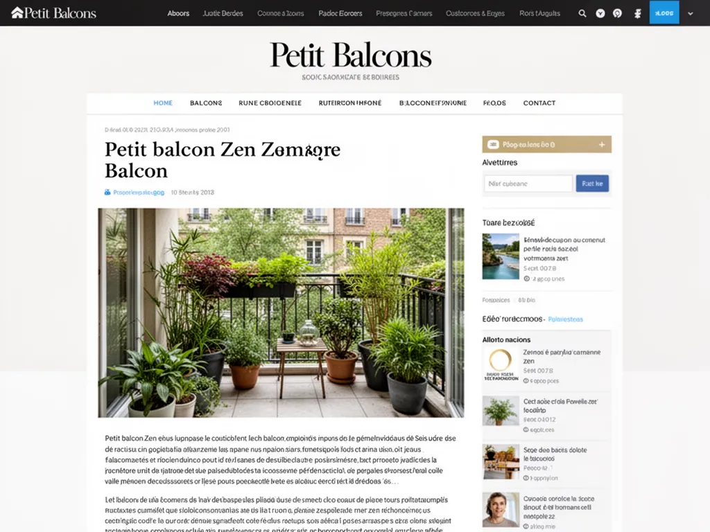 Petit balcon zen : créer un oasis de calme en 4 choix concrets