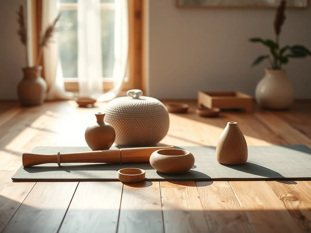 Une femme en tenue de sport réalise une posture de yoga vinyasa sur un tapis dans un salon lumineux. Le mouvement est fluide, une jambe levée, le buste penché vers l'avant, les mains au sol.